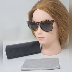 Gucci Sunglasses Silver Bamboo Square Tortoise Gray Gradient GG3778/S  54-15-130